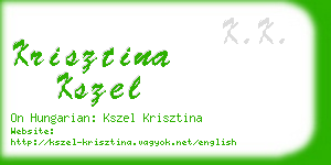 krisztina kszel business card